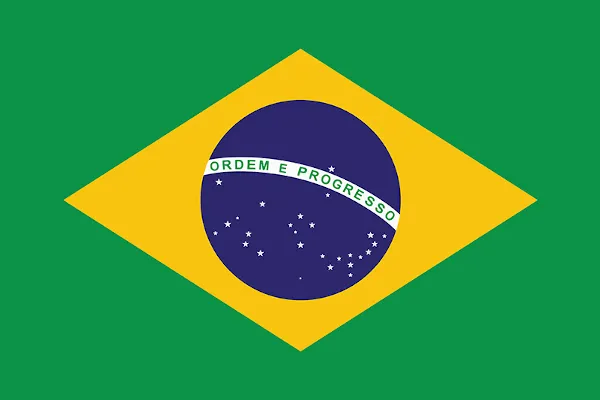Bandeira arredondada da Brasil